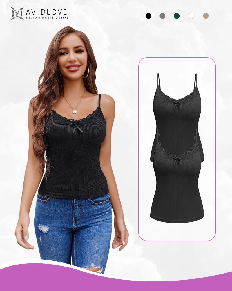 2-Pack Tank Top Adjustable Strap Cami Tops