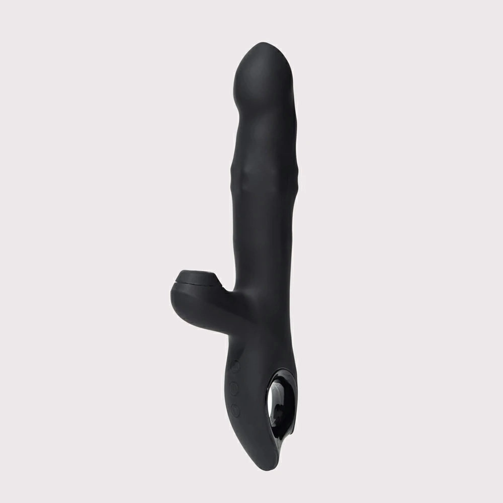 3-in-1 Wiggling, Sucking Rabbit Vibrator with Rolling Beads