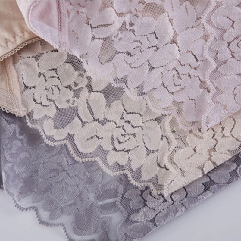 4-Pack Sexy Lace Flower See-Though Hollow Panties