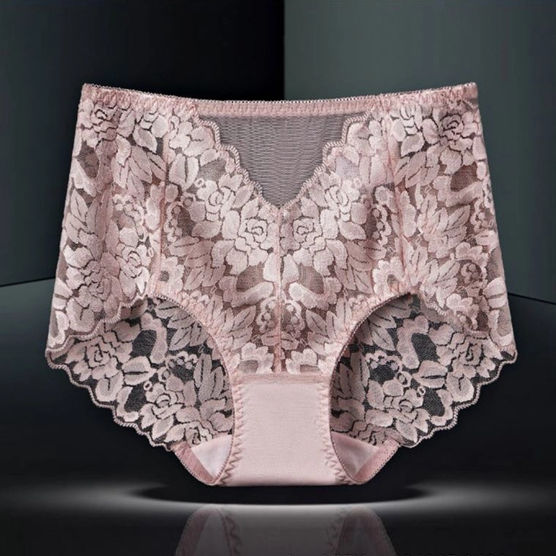 4-Pack Sexy Lace Flower See-Though Hollow Panties
