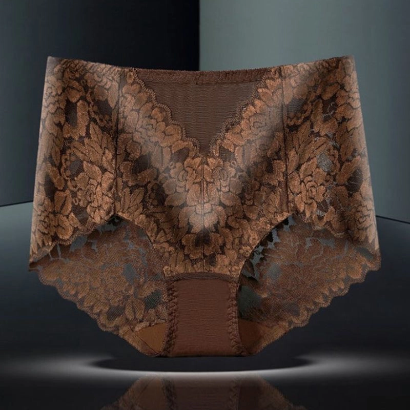 4-Pack Sexy Lace Flower See-Though Hollow Panties