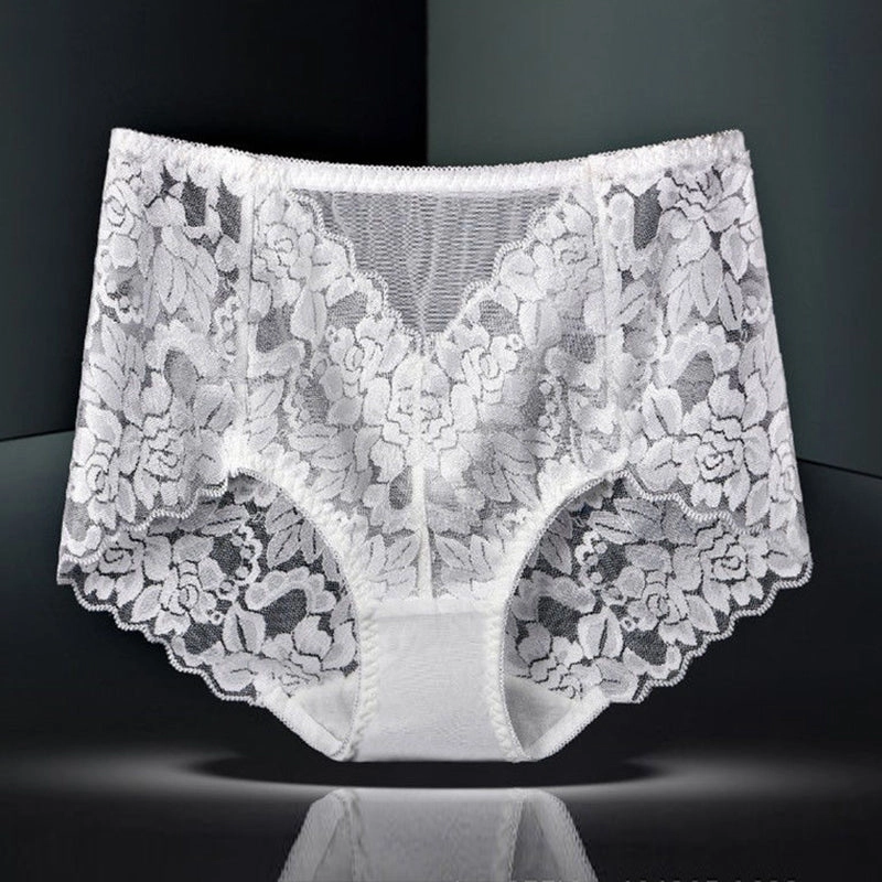 4-Pack Sexy Lace Flower See-Though Hollow Panties