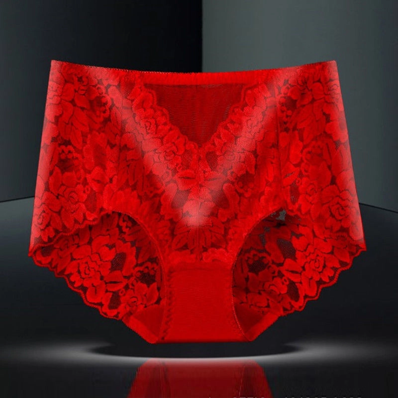 4-Pack Sexy Lace Flower See-Though Hollow Panties