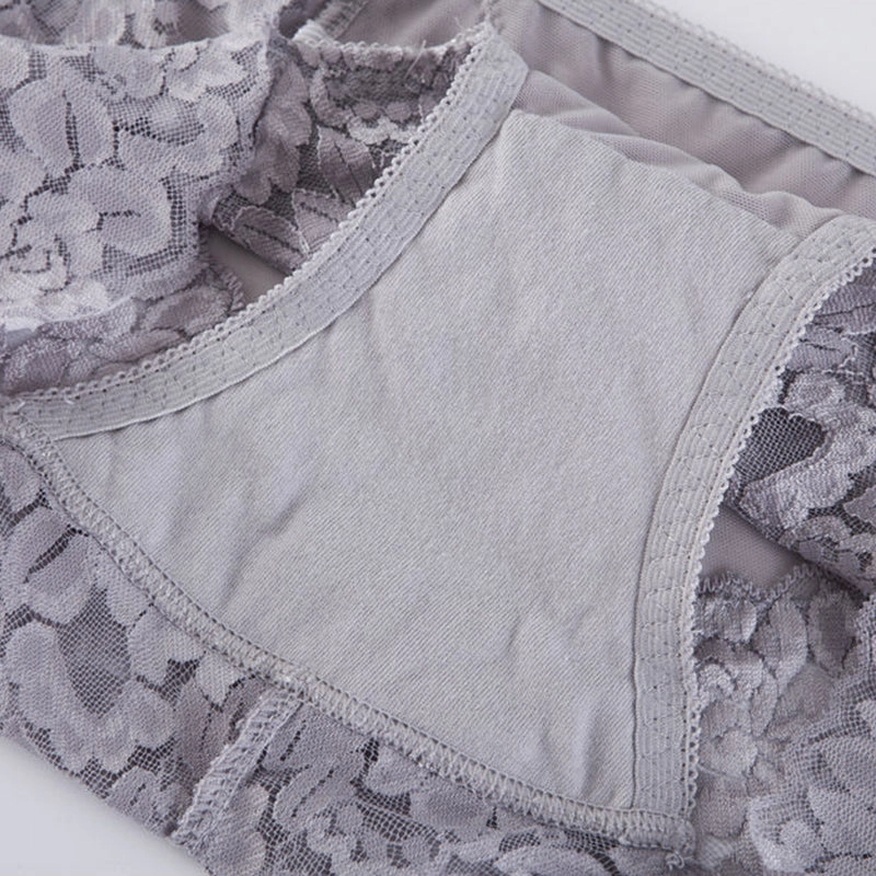 4-Pack Sexy Lace Flower See-Though Hollow Panties
