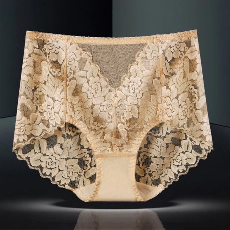 4-Pack Sexy Lace Flower See-Though Hollow Panties