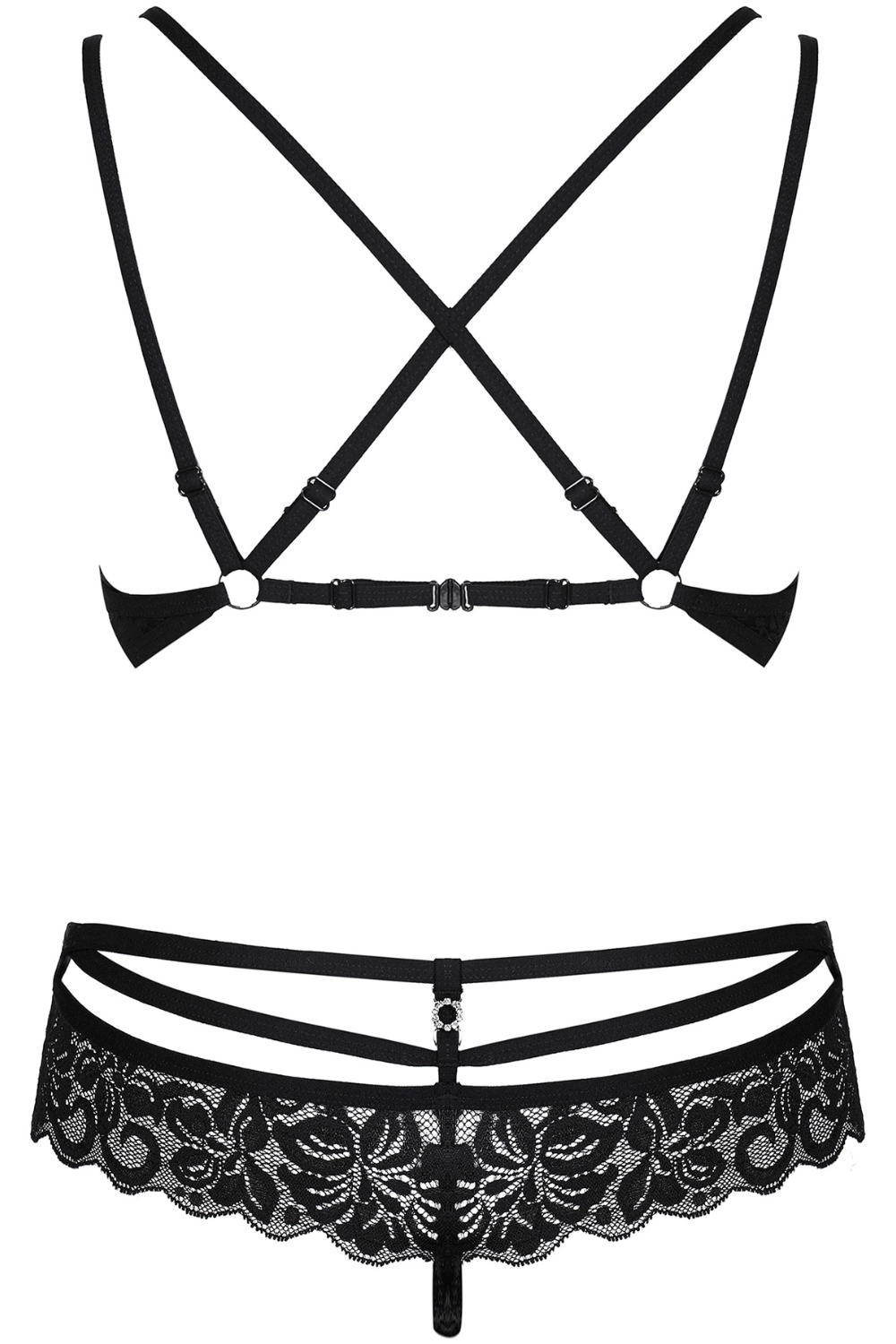 860 Underwired Bra & Thong Black