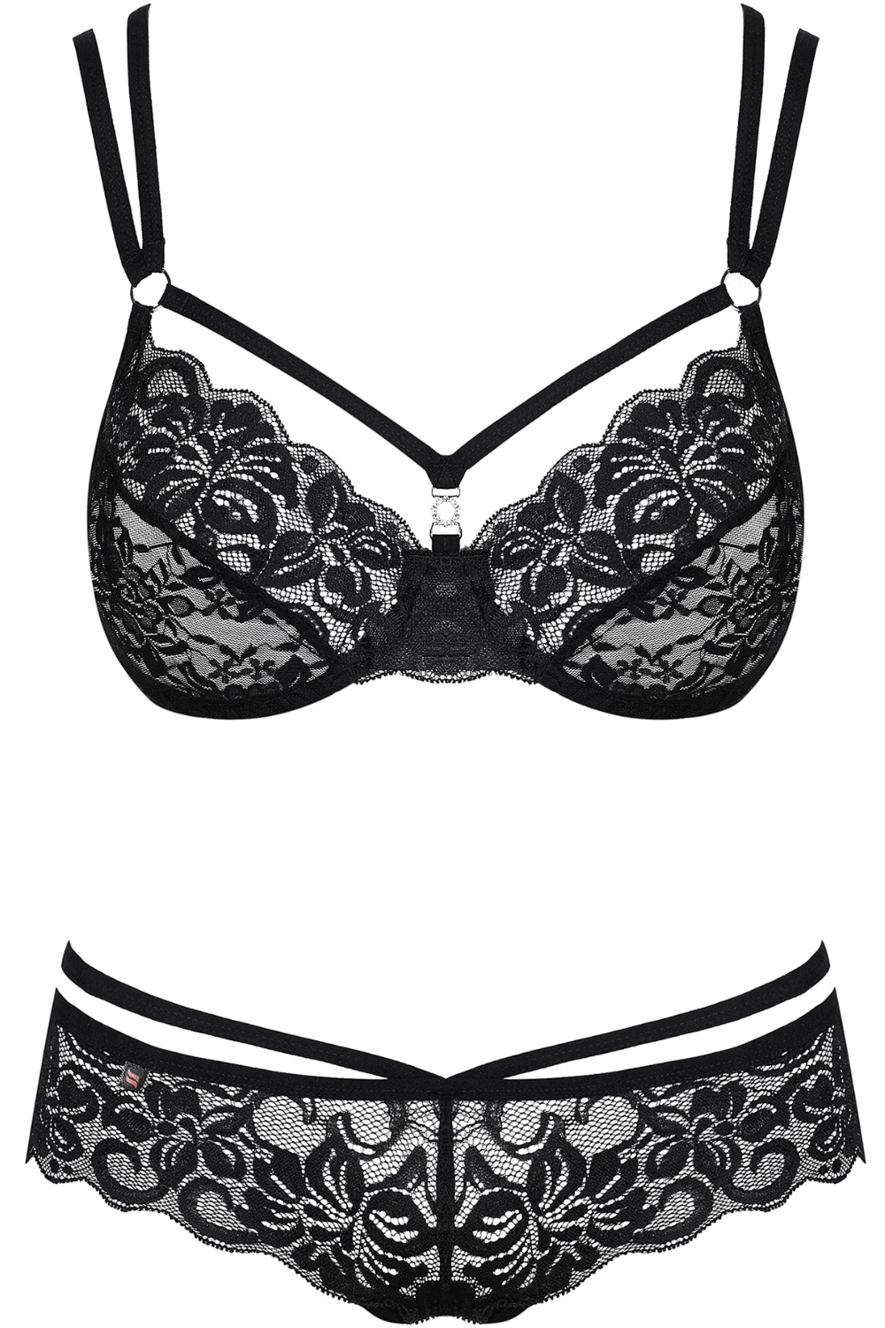 860 Underwired Bra & Thong Black