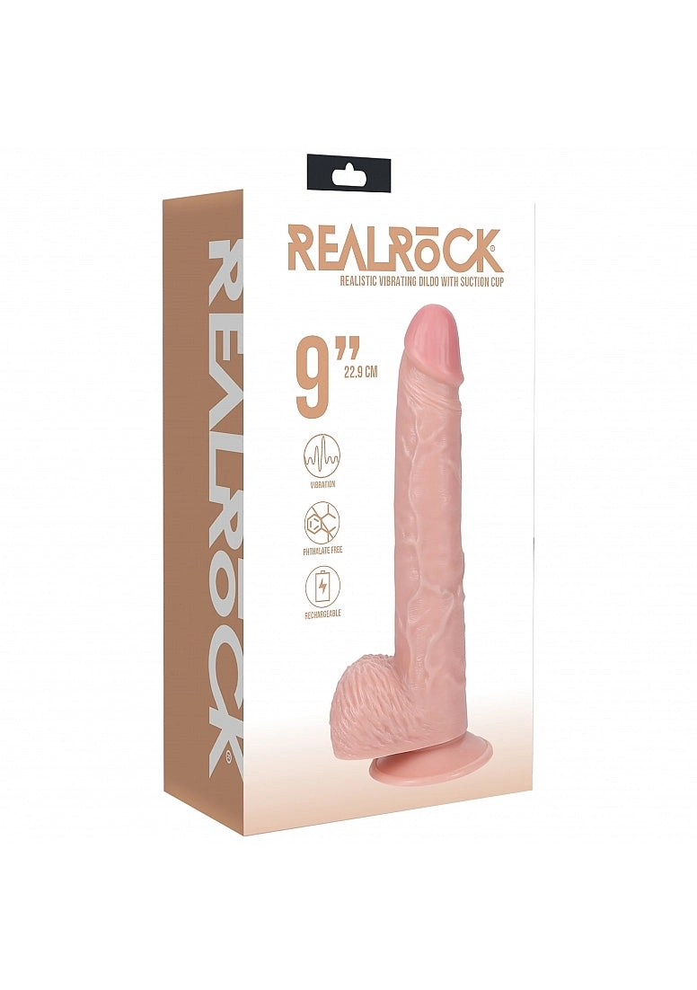 9  Vibrating Cock With Balls - Regular Straight