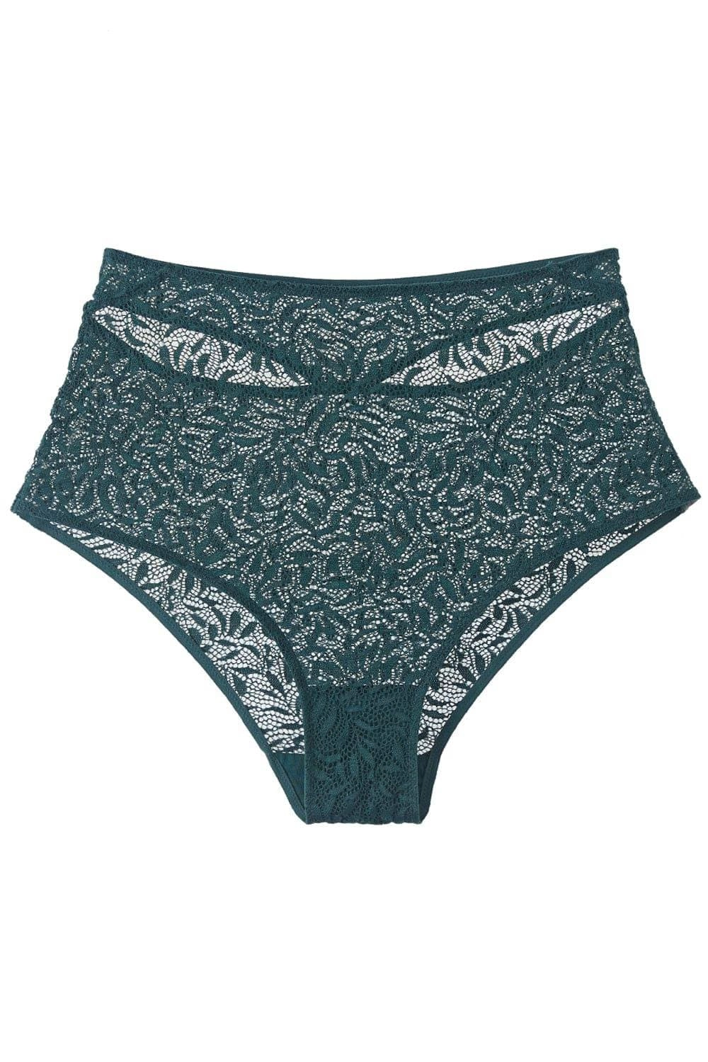 Acacia High Waist Cut Out Brief Cedar Green