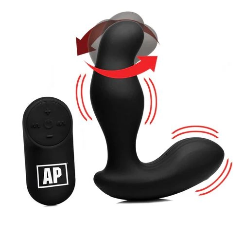 Alpha-Pro 7X P-Gyro Silicone Prostate Stimulator With Gyrating Shaft