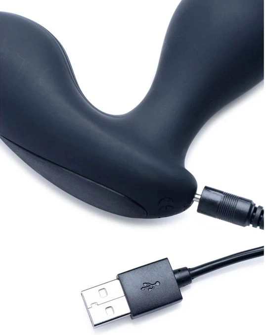 Alpha-Pro 7X P-Gyro Silicone Prostate Stimulator With Gyrating Shaft