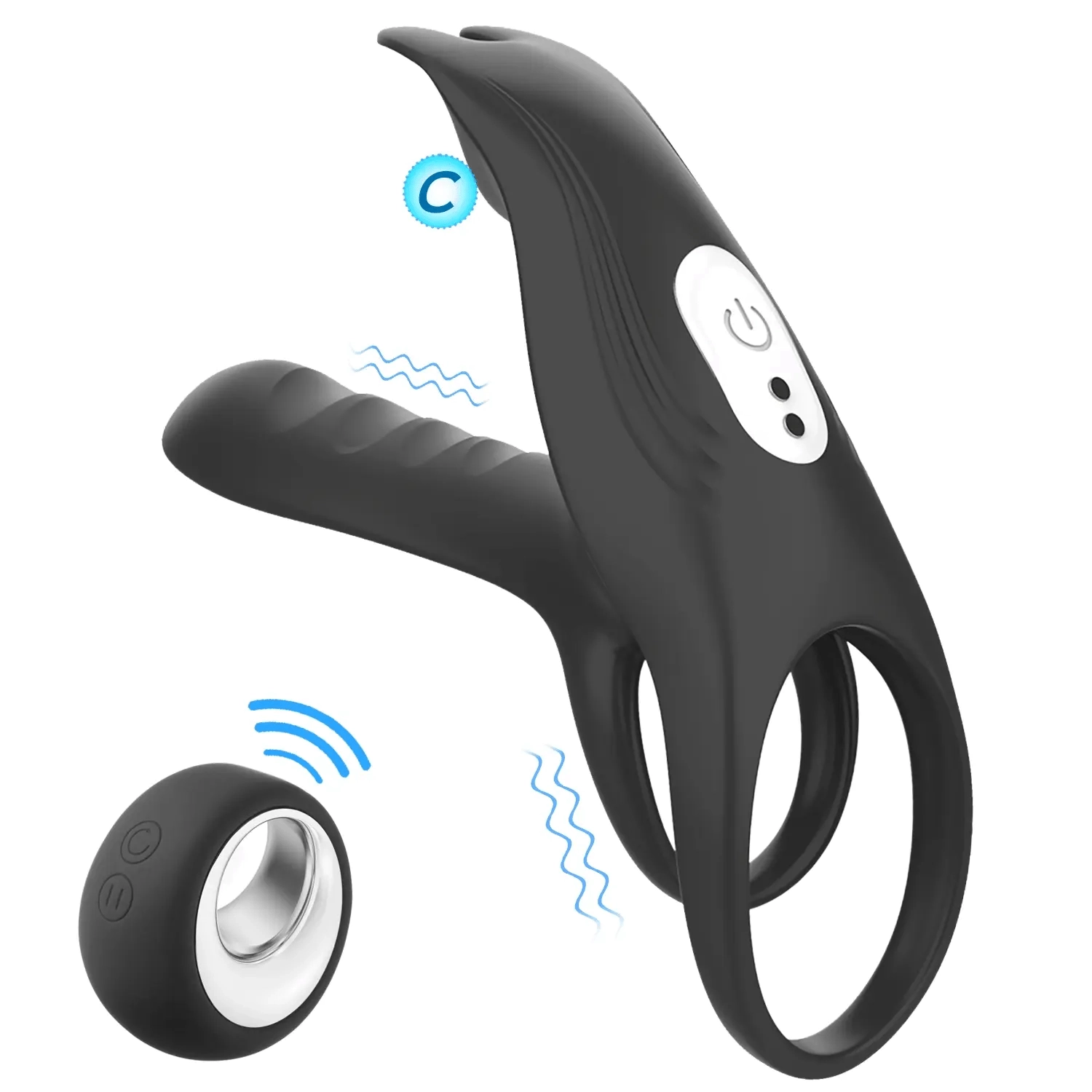 Black Fox - Vibrating Girth Enhancer Penis Sleeves 