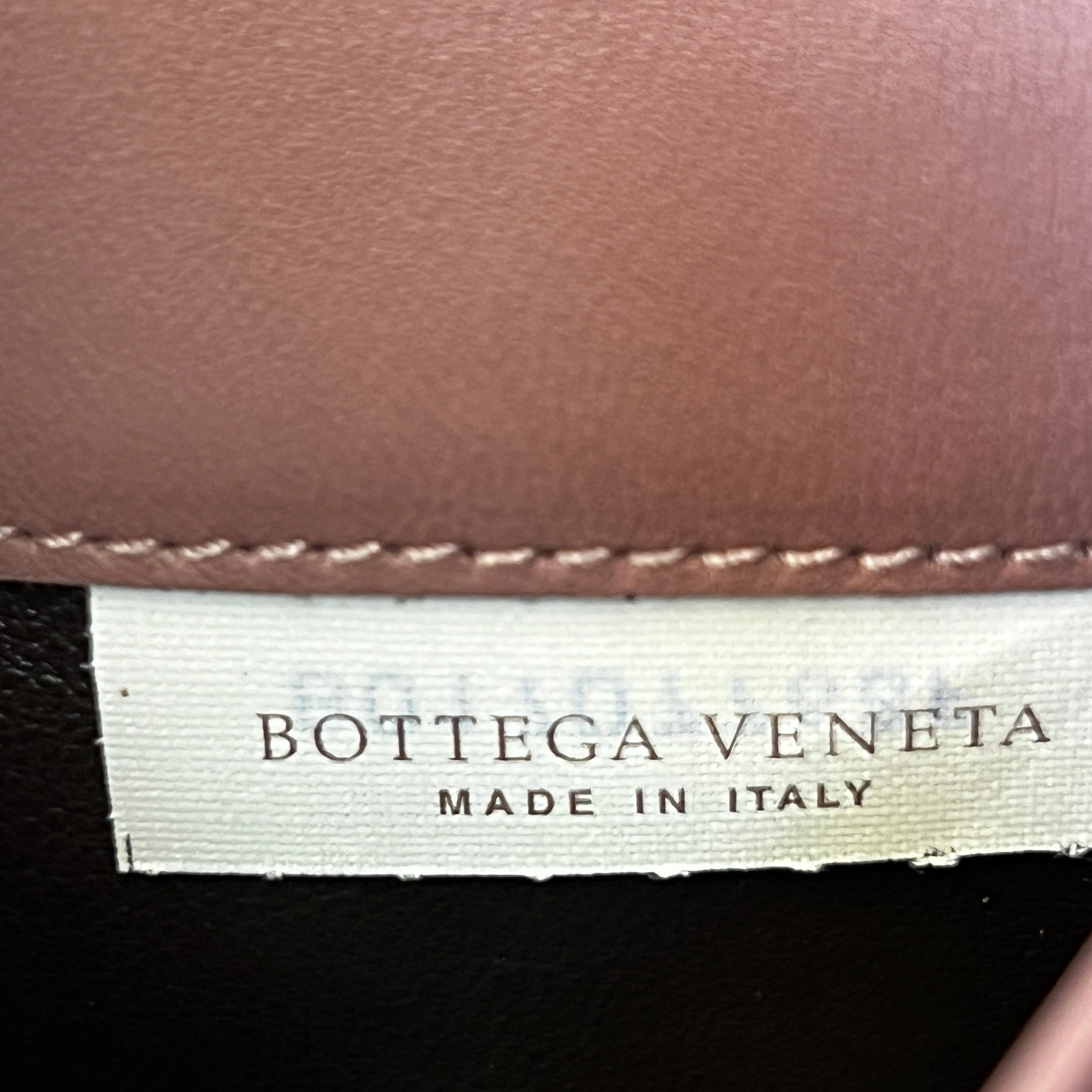 BOTTEGA VENETA Pink Intrecciato Long Wallet