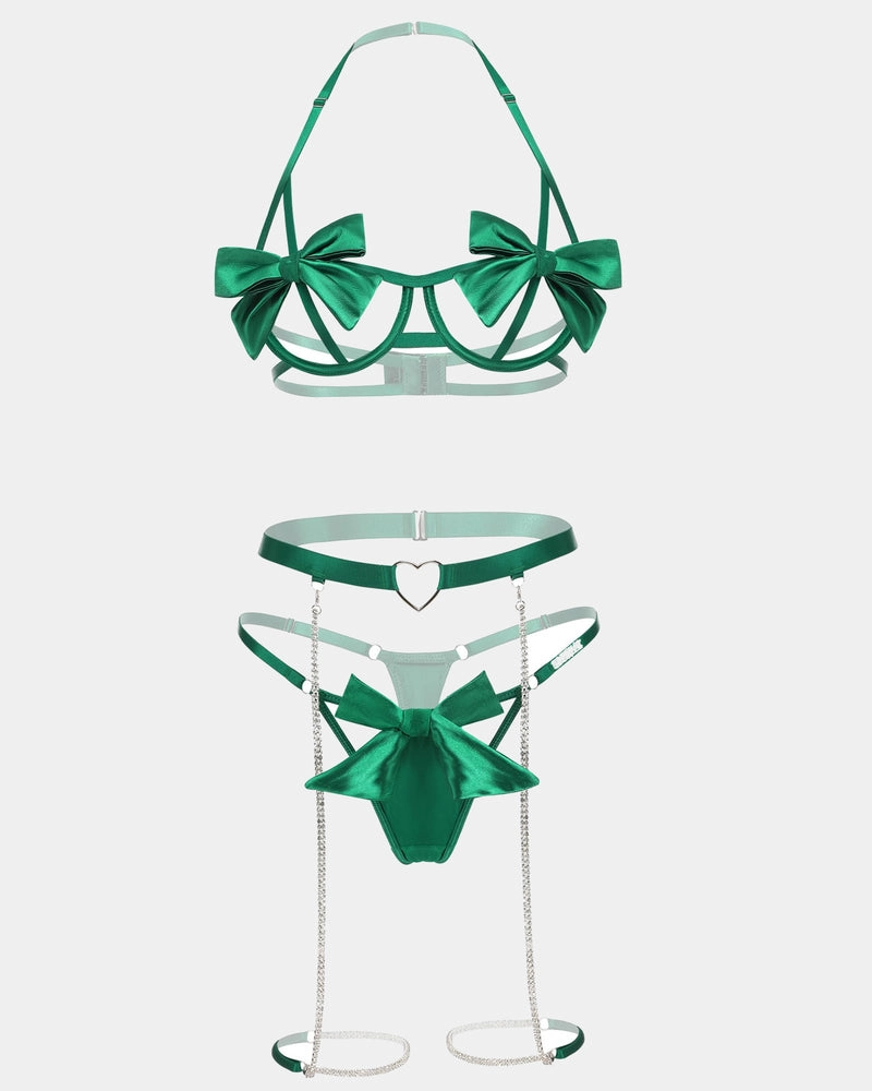 Bow Bra and Panty Sleepwear Sets