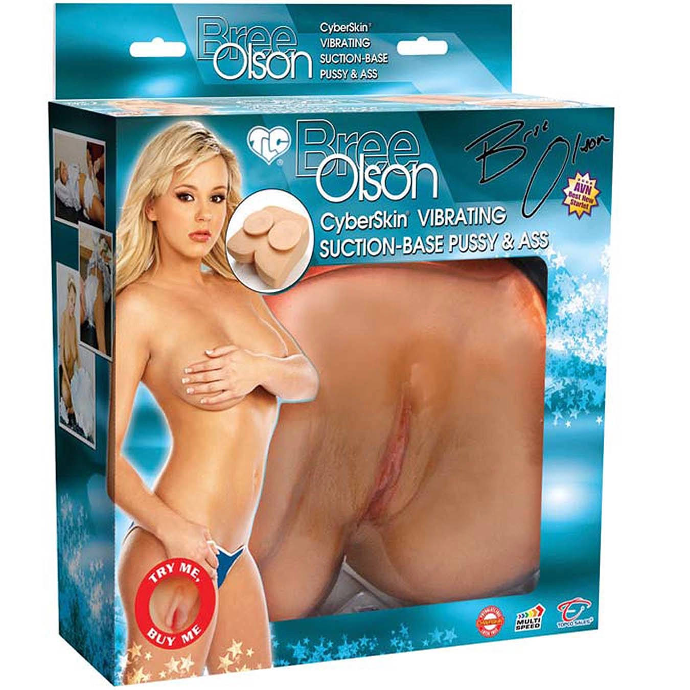 Bree Olson CyberSkin Vibrating Suction-Base Pussy & Ass