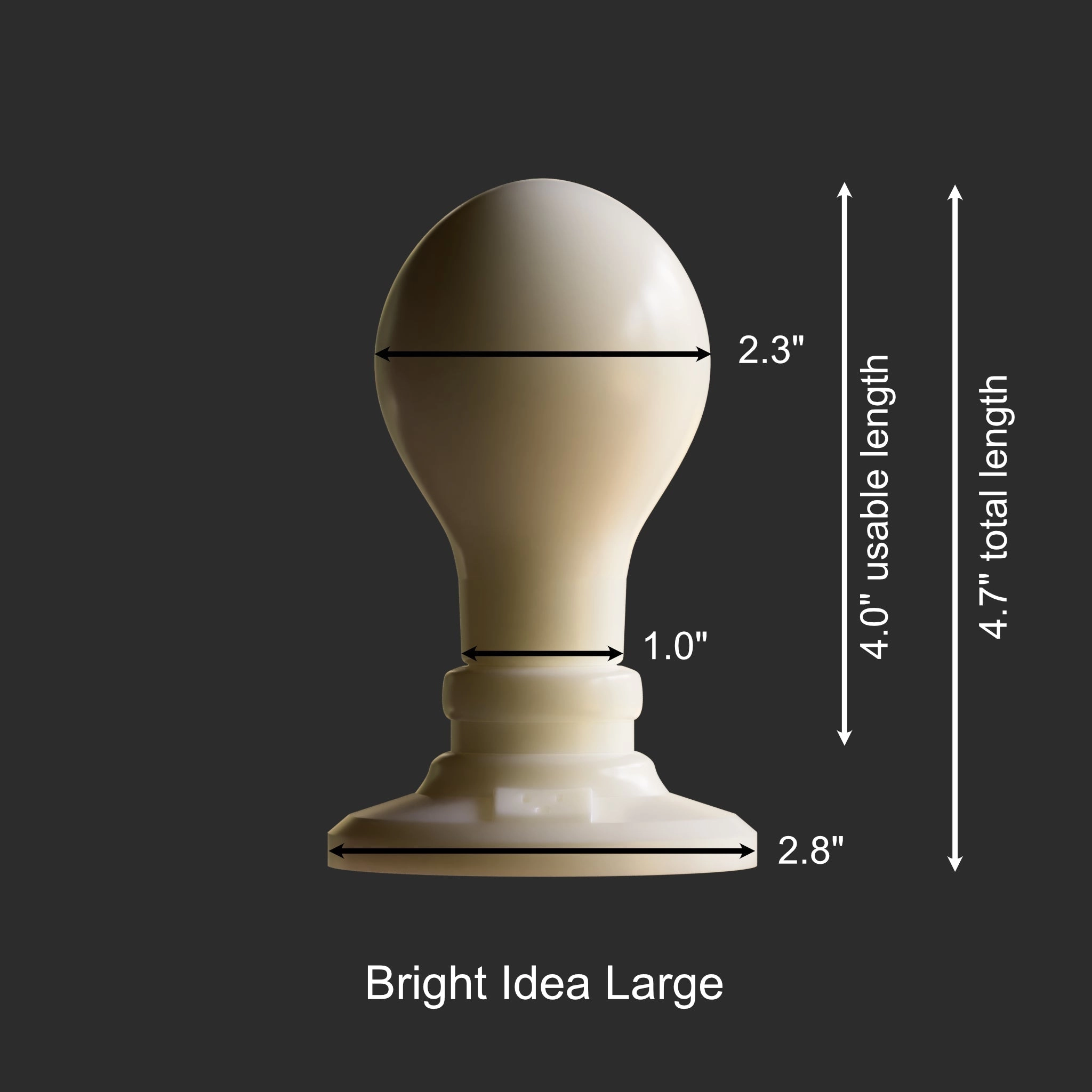 Bright Idea Large Plug - Glow In the Dark Yellow - Extra Soft - Ready to Ship