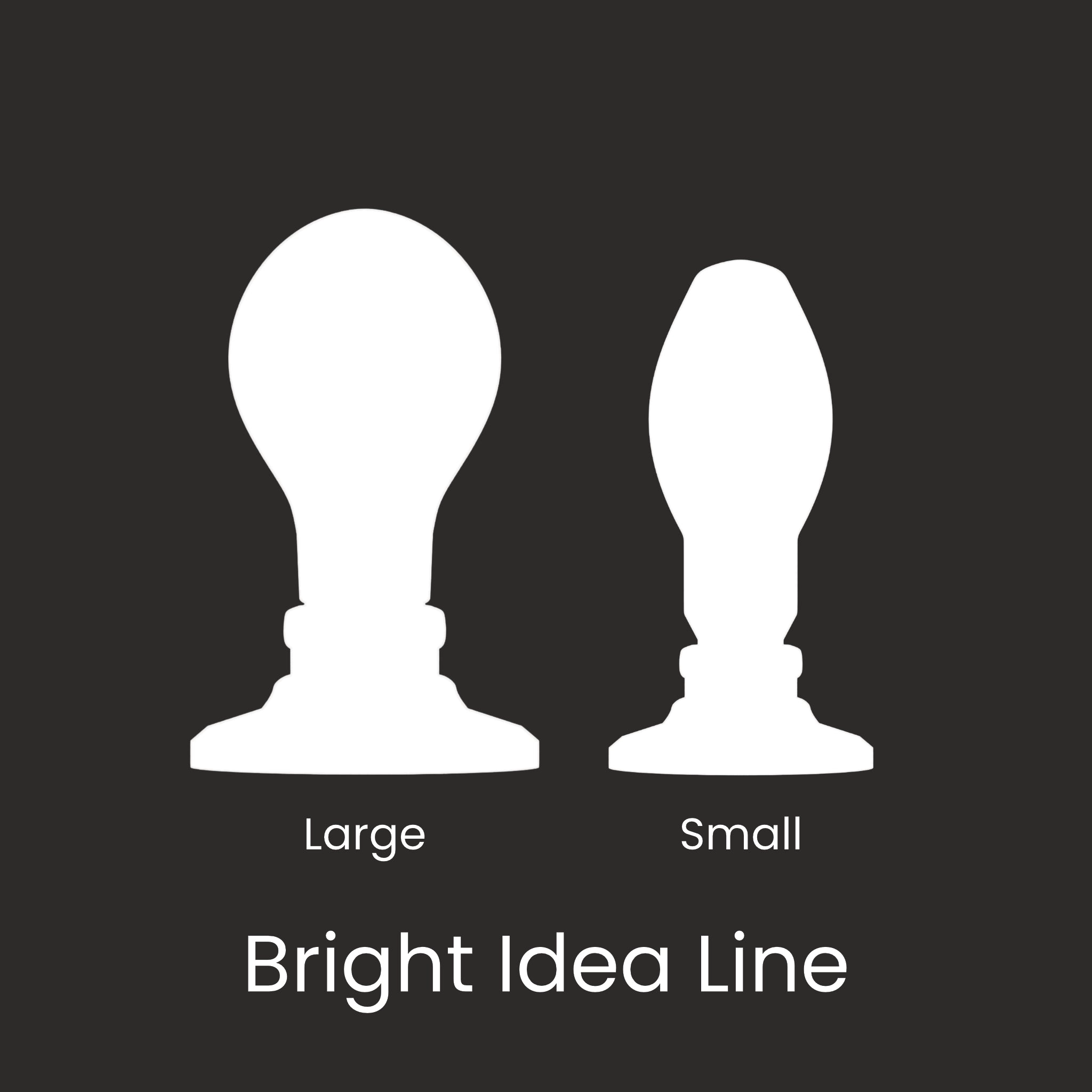 Bright Idea Small Plug - Glow In the Dark Blue - Soft - Ready to Ship