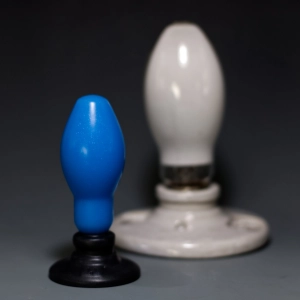 Bright Idea Small Plug - Glow In the Dark Blue - Soft - Ready to Ship