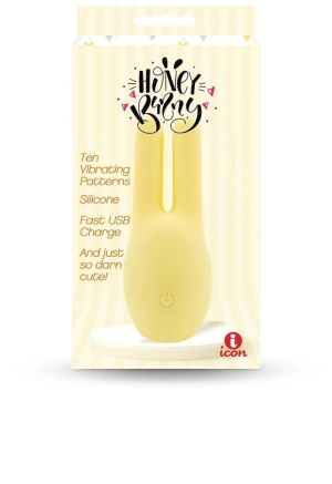 Buzzy Buddy Honey Bunney Rechargeable Silicone Clitoral Stimulator - Yellow