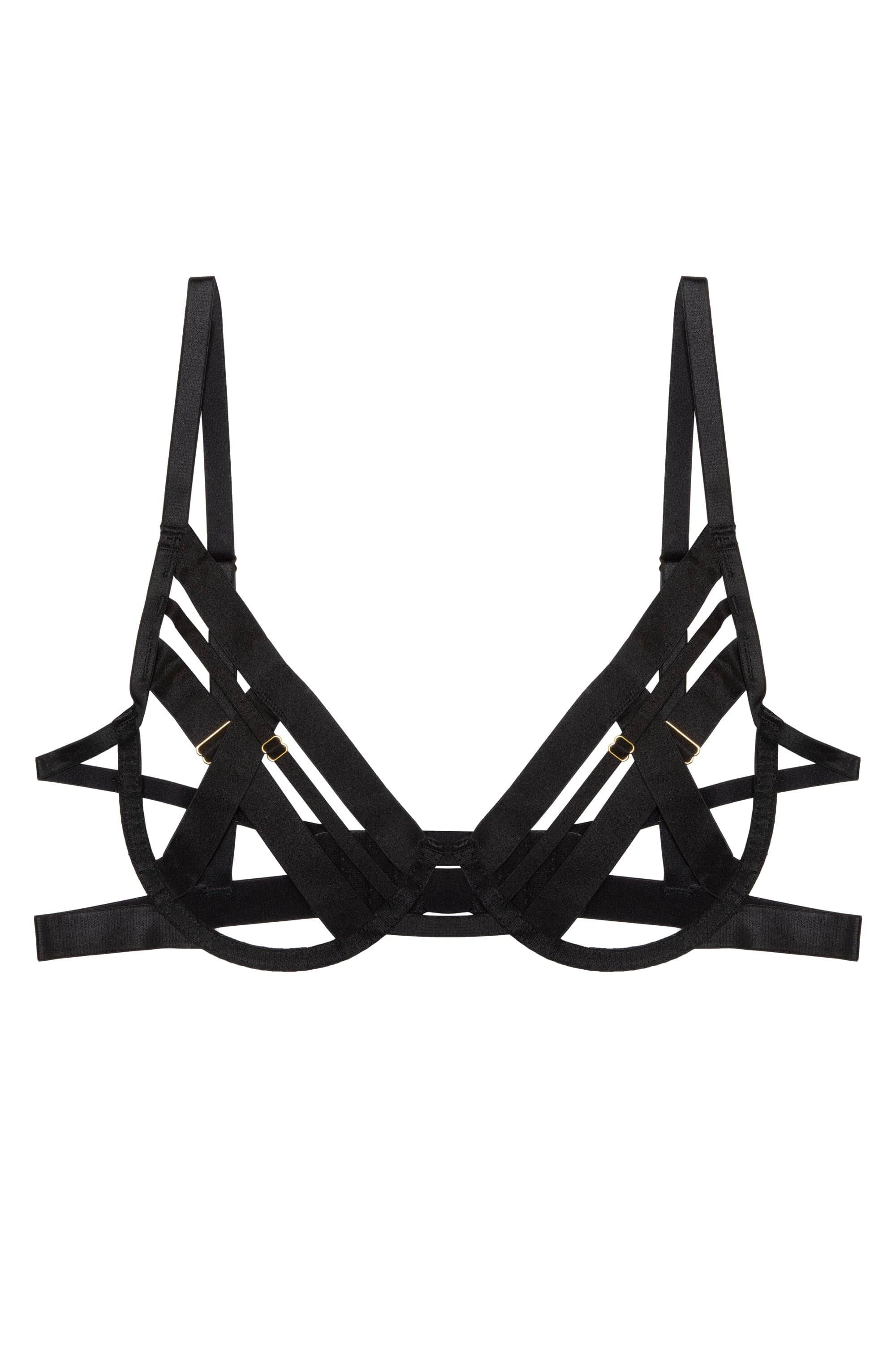 Chantal Black Open Elastic Balconette Bra
