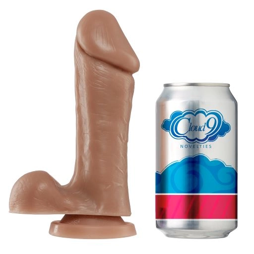Cloud 9 Working Man 6 inches Medium Skin Tone Tan Dildo with Balls Your Doctor.