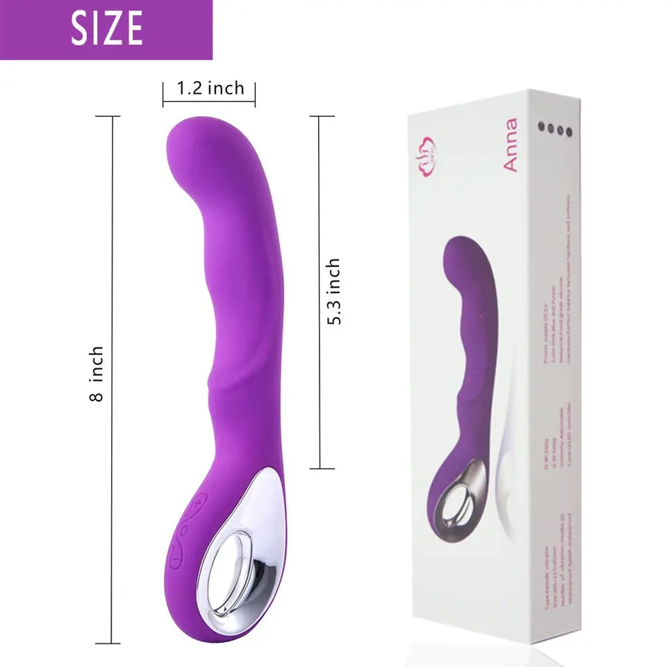 Curved Vibrating G-Spot Massager Dildo