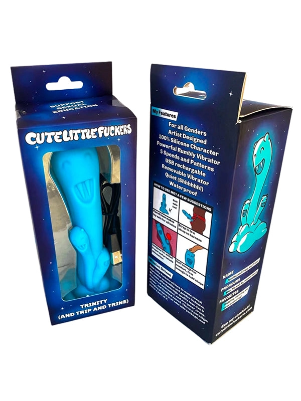 Cute Little Fuckers Trinity Silicone Vibrator 17.7 cm