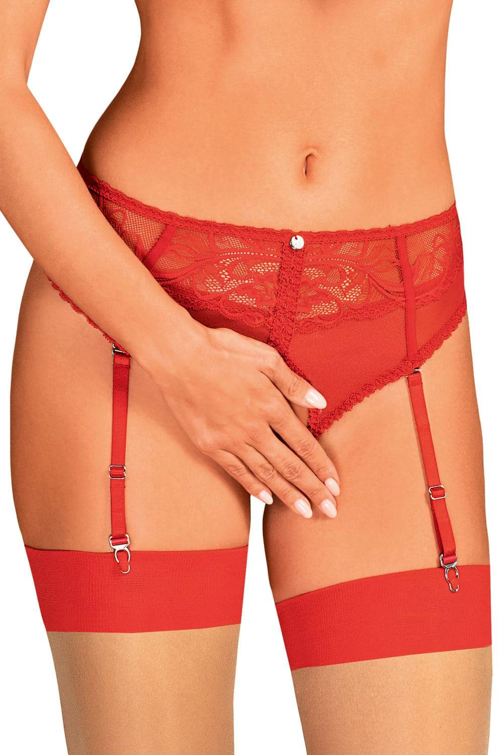 Dagmarie Crotchless Suspender Brief, Size XS-S (UK 6-8)