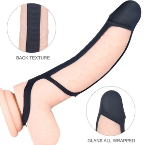 Delay Sleeve & Cock Ring Silicone Penis Extension