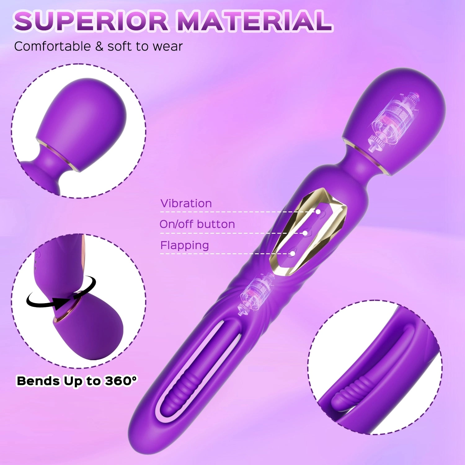 Di-Orgasm - Vibrating Massage Wand & G-spot Tapping Stimulator