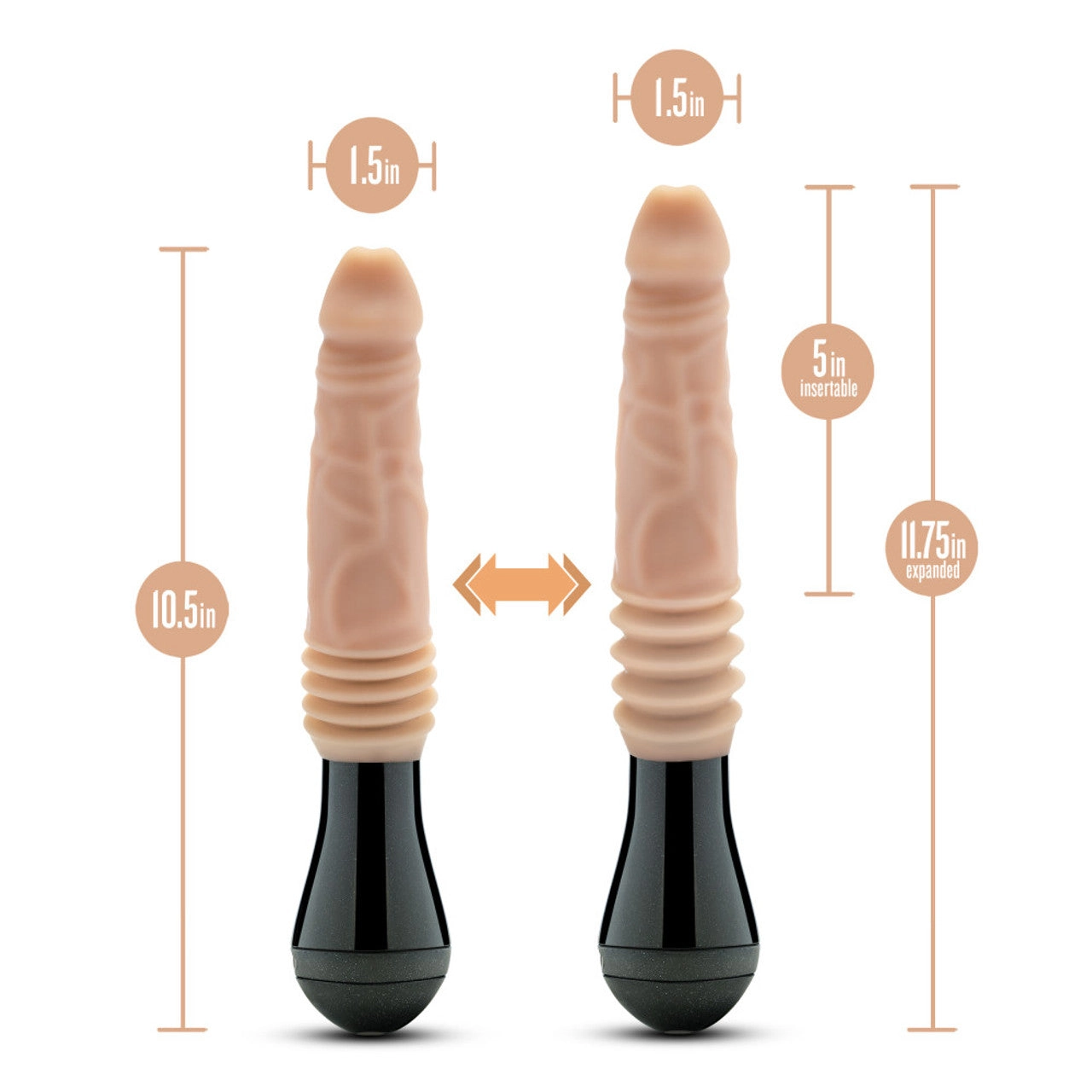 Dr. Skin Silicone - Dr. Knight - Thrusting Gyrating Vibrating Dildo