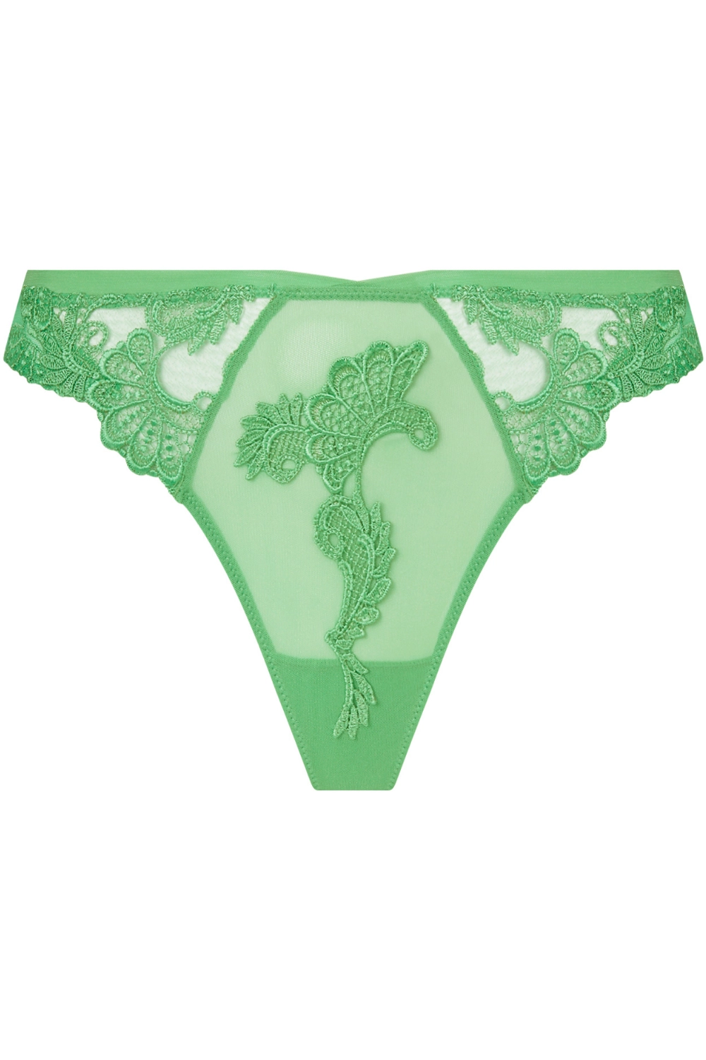 Dressing Floral Tanga Thong - Green