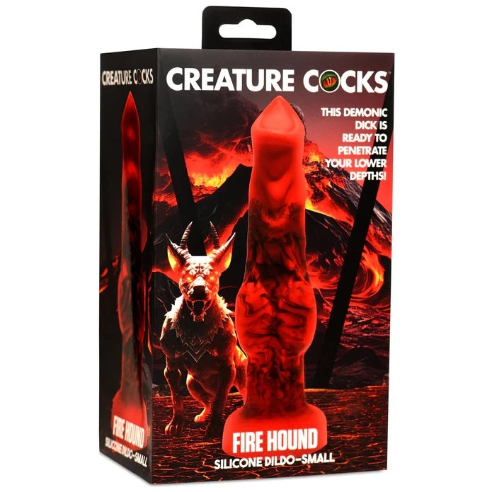 FIRE HOUND RED SILICONE DILDO SMALL