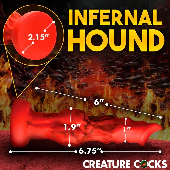 FIRE HOUND RED SILICONE DILDO SMALL