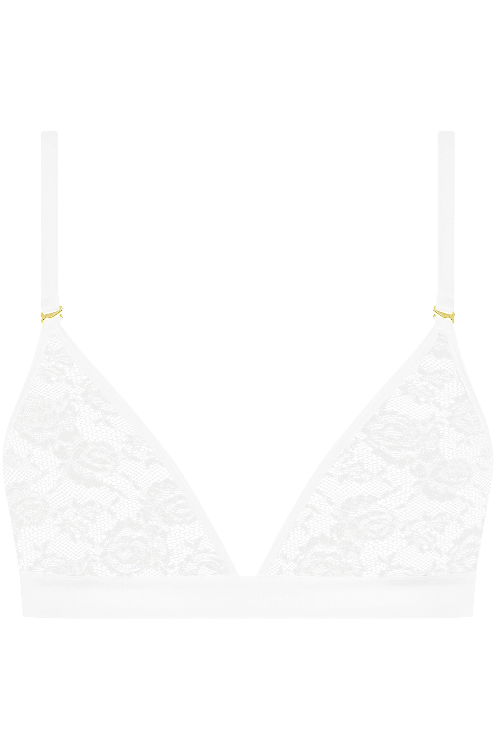 Flashback Lace Triangle Bra White