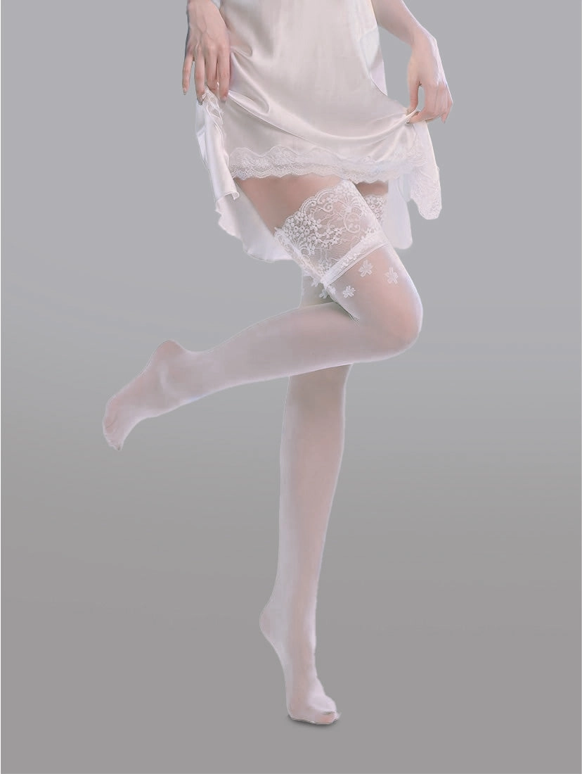 Flower Lace High Stockings