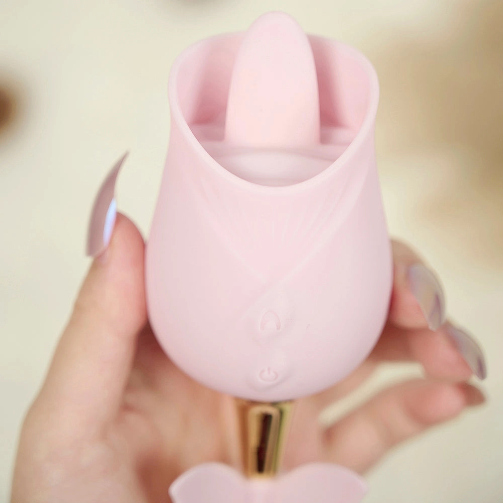 G-Spot Rose Massager with Tongue Licking