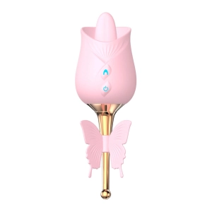 G-Spot Rose Massager with Tongue Licking
