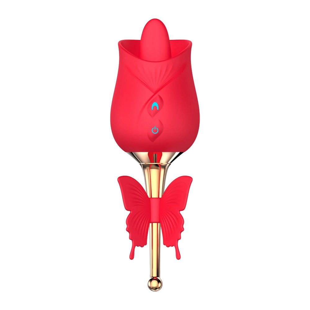 G-Spot Rose Massager with Tongue Licking
