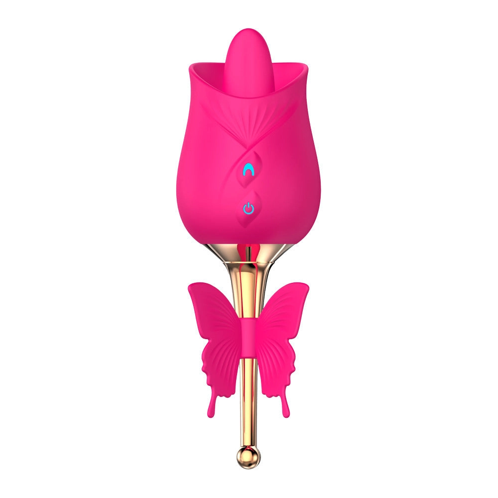 G-Spot Rose Massager with Tongue Licking
