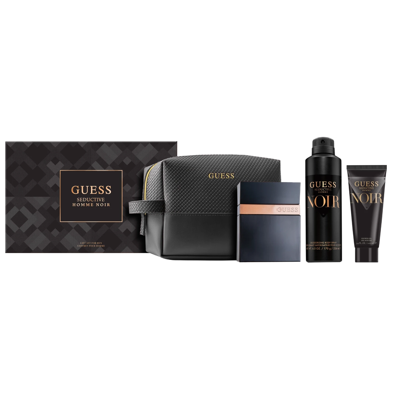 Guess Seductive Noir by Guess 100ml EDT 4 Piece Gift Set