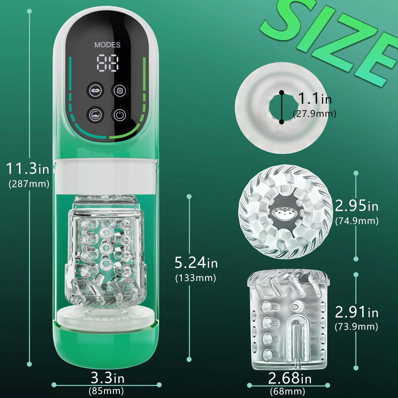 Heavenly Eye 5 in 1  Masturbator ( Rotating Thrusting Vibrator Suction Licking)