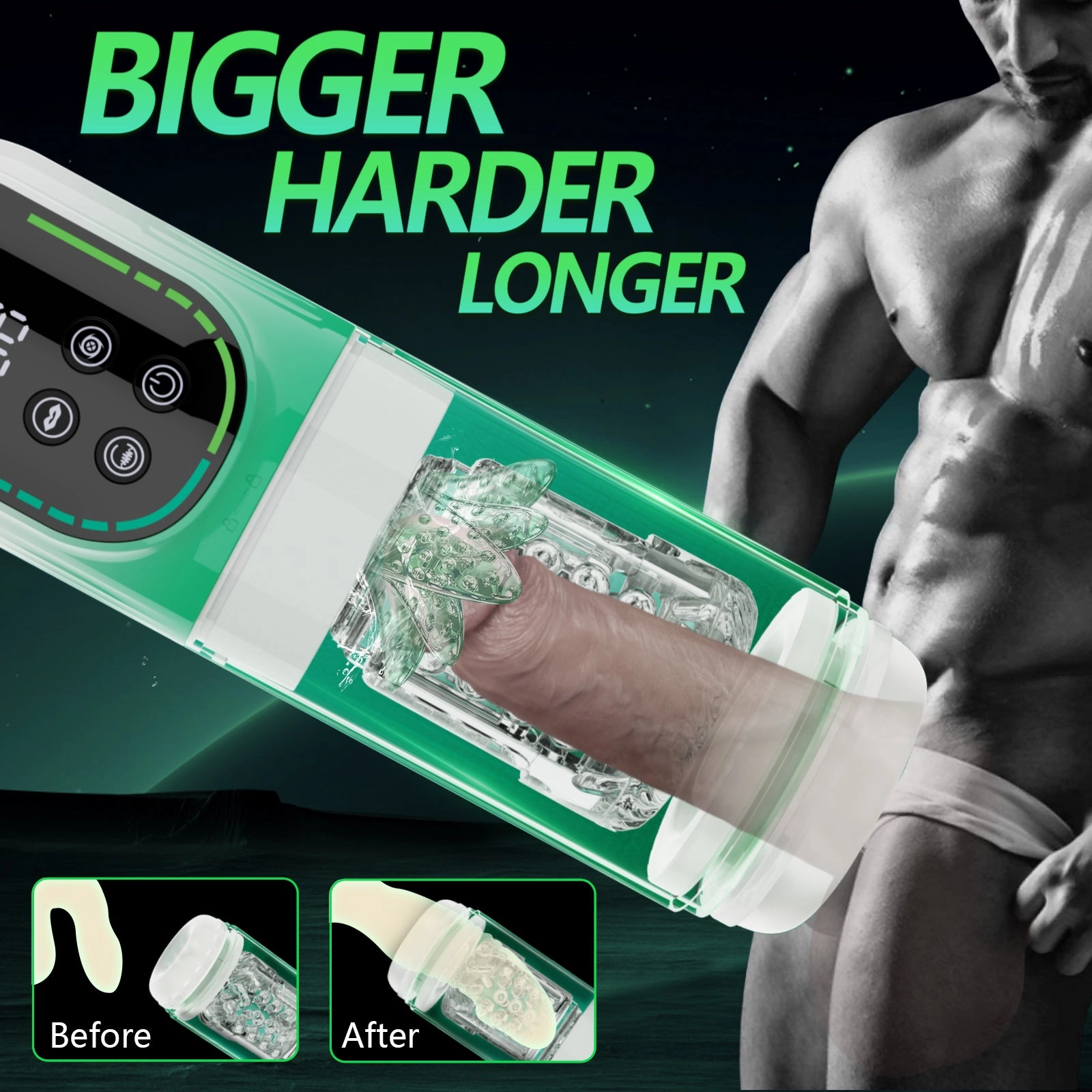 Heavenly Eye 5 in 1  Masturbator ( Rotating Thrusting Vibrator Suction Licking)