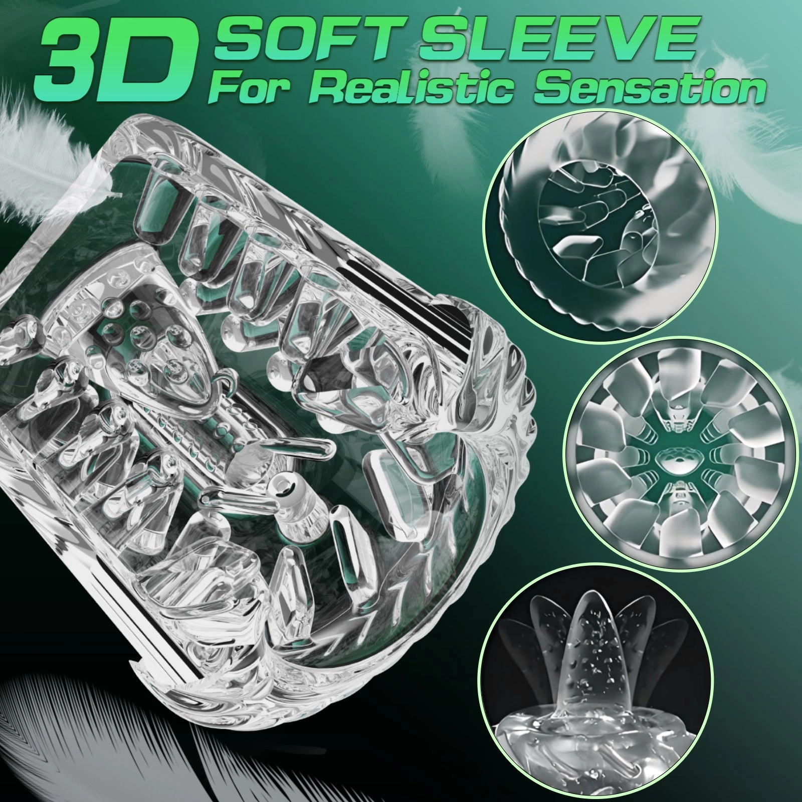 Heavenly Eye 5 in 1  Masturbator ( Rotating Thrusting Vibrator Suction Licking)