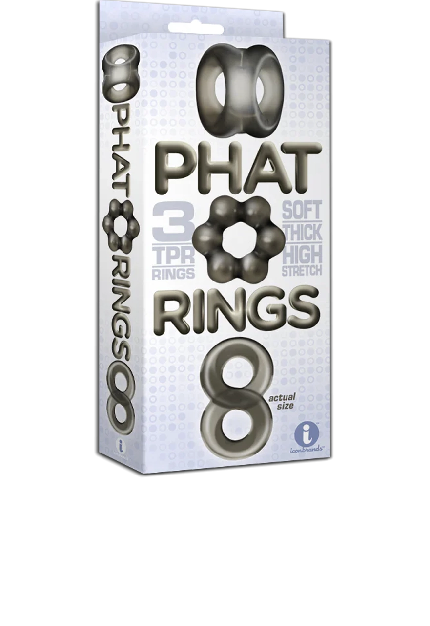 Icon Brands - Phat Rings Clear Gray