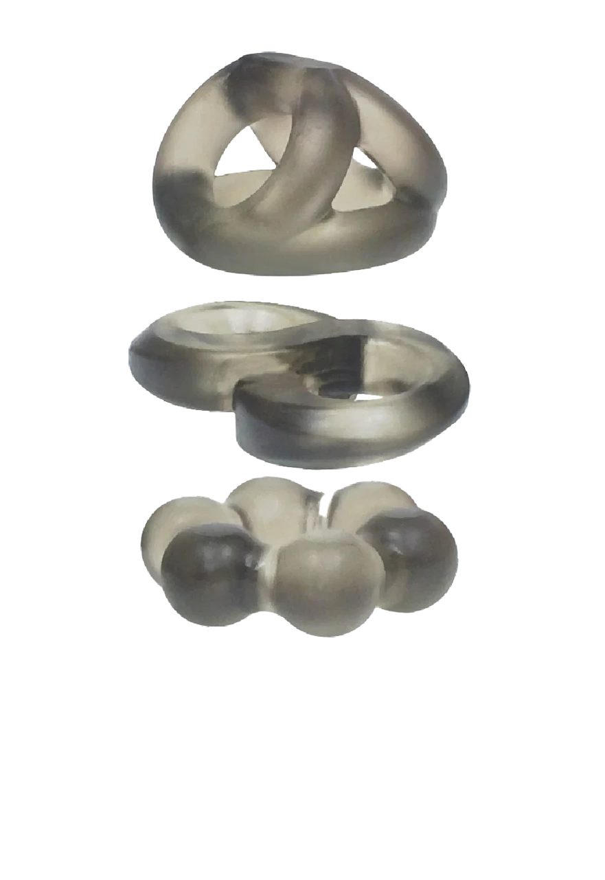 Icon Brands - Phat Rings Clear Gray