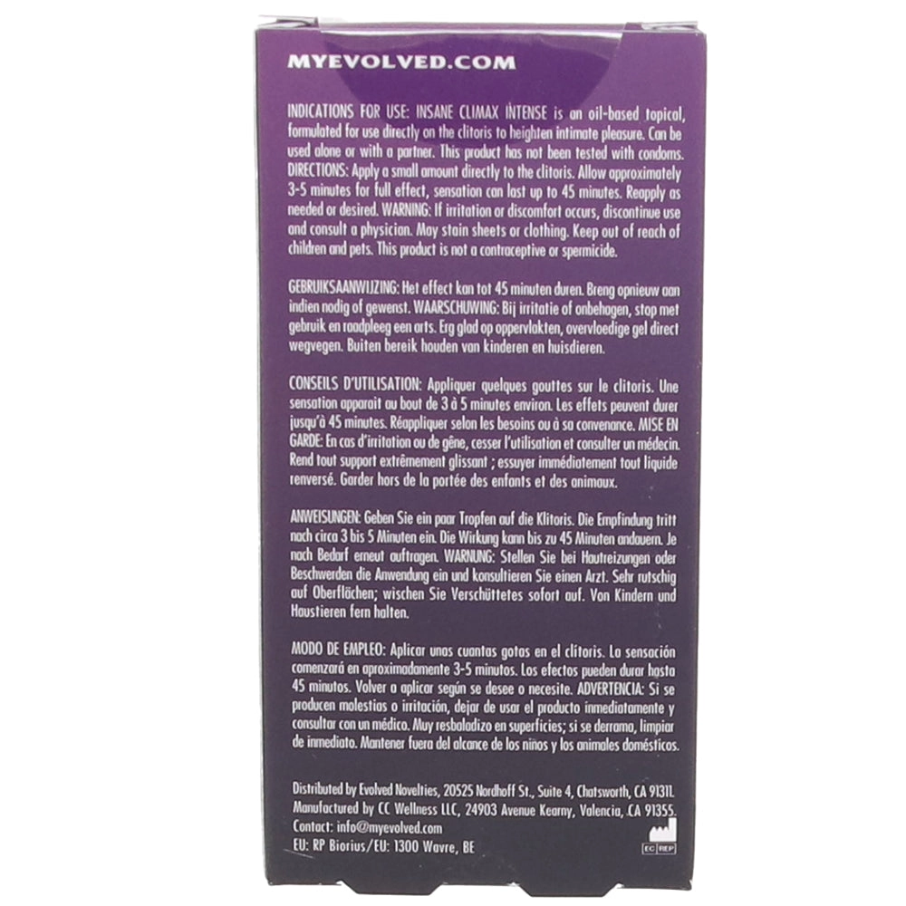 Insane Climax Intense Clitoral Stimulant in 0.34oz/10ml