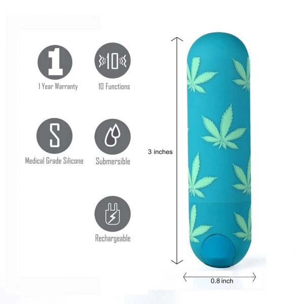 Jessi Canna Green Rechargeable Bullet Vibrator