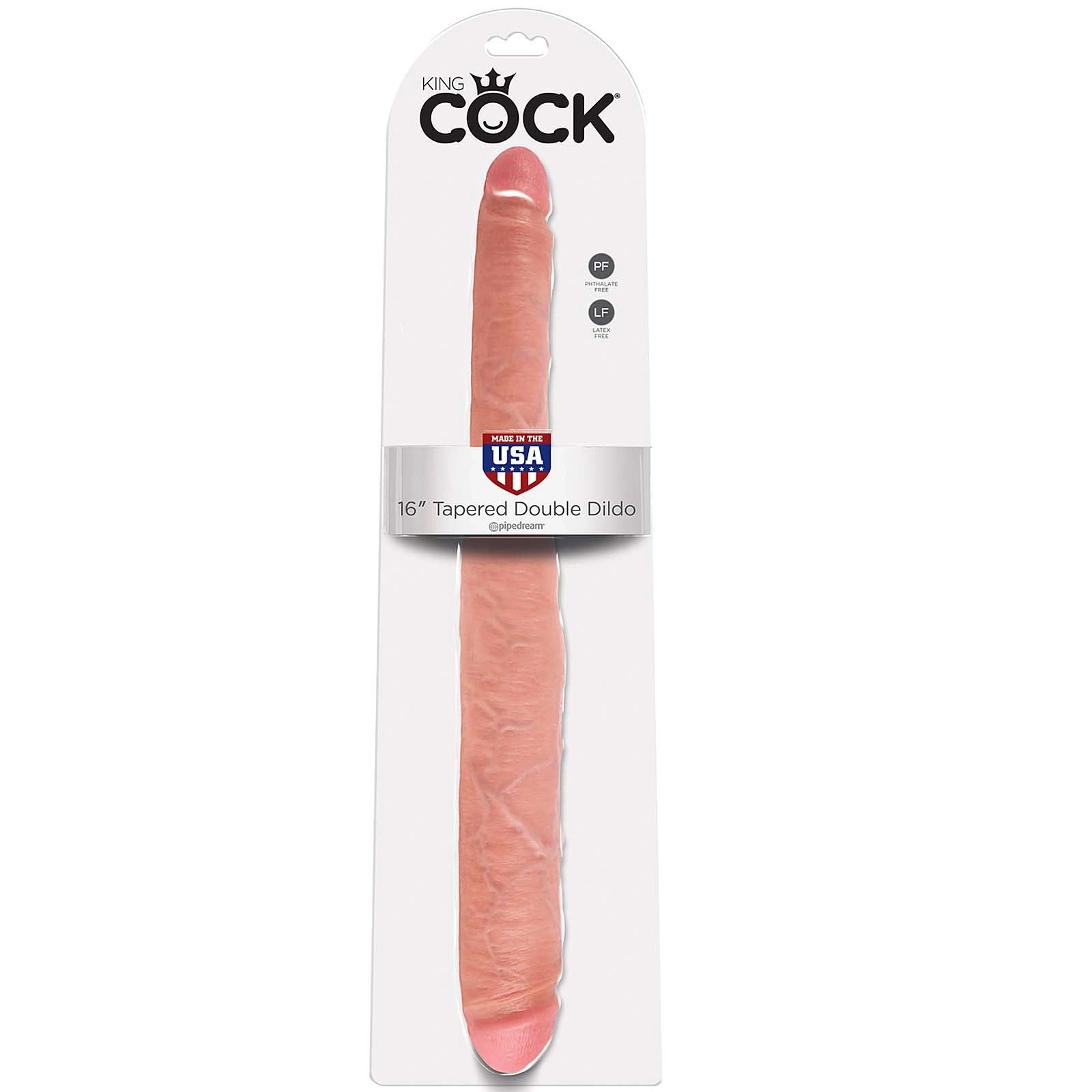 King Cock 16 Tapered Double Dildo - Flesh