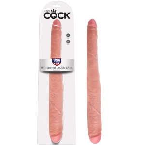 King Cock 16 Tapered Double Dildo - Flesh